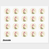Handgemaakte Orchidee Was Smelt Ronde Sticker (Vel)