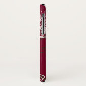 Handgemaakte papavers op donkerrood Case-Mate iPhone case (Achterkant/links)