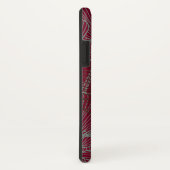 Handgemaakte papavers op donkerrood Case-Mate iPhone case (Achterkant / rechts)