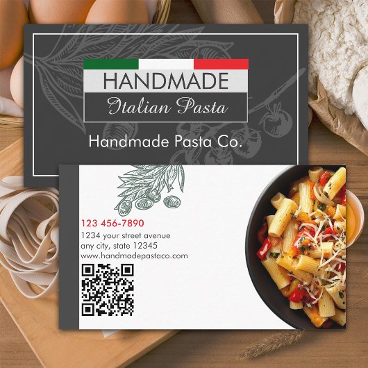 Handgemaakte Pasta Winkel Visitekaartje