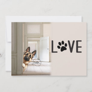 Handgemaakte Peek-a-boo Dog Kaart
