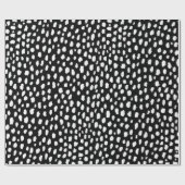 Handgemaakte penseelstreken van het polka punt (zw cadeaupapier (Vlak)