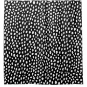 Handgemaakte penseelstreken van het polka punt (zw douchegordijn (Voorkant)