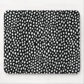 Handgemaakte penseelstreken van het polka punt (zw muismat (Voorkant)