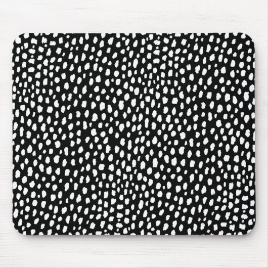 Handgemaakte penseelstreken van het polka punt (zw muismat (Voorkant)