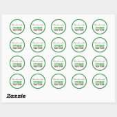 Handgemaakte pepermunt suiker scrub ronde sticker (Vel)