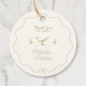 Handgemaakte pilates baby shower bedankjes labels (Achterkant)