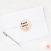 Handgemaakte Product Custom Bedrijfsnaam Website Ronde Sticker (Envelop)