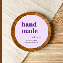 Handgemaakte Product Lavendel Custom Bedrijfsnaam Ronde Sticker