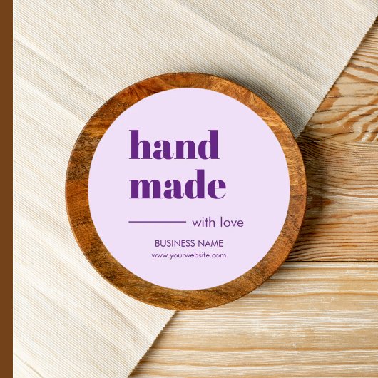 Handgemaakte Product Lavendel Custom Bedrijfsnaam Ronde Sticker