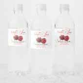 Handgemaakte Product Wrap Around Label Cherry Waterfles Etiket (Flessen)