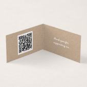 handgemaakte producten kraft gevouwen qr code visitekaartje (Binnen)