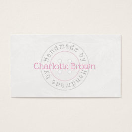 Handgemaakte producten visitekaartje met knop