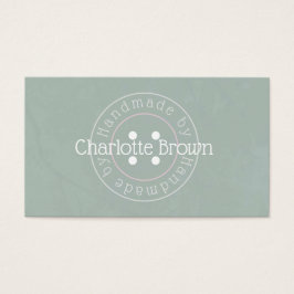 Handgemaakte producten visitekaartje met knop