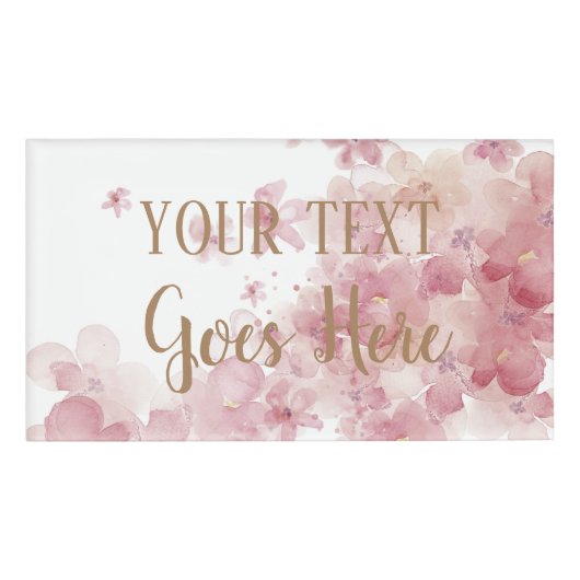  handgemaakte productflorale adem naambadge (Voorkant)