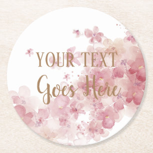 handgemaakte productflorale adem ronde kartonnen onderzetter