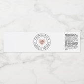 Handgemaakte productverpakking rond label Roze har Waterfles Etiket (Enkel label)