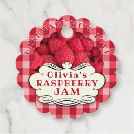Handgemaakte Raspberry Jam Bedankjes Labels