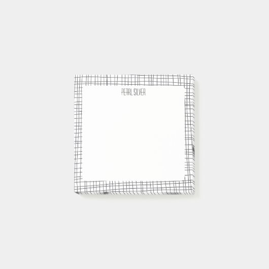 Handgemaakte rasterlijnen op maat van het aangepas post-it® notes (Voorkant)