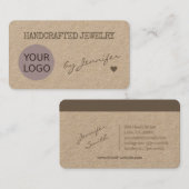 Handgemaakte Robuuste naam natuurlijk papier Handg Visitekaartje (Voorkant / Achterkant)