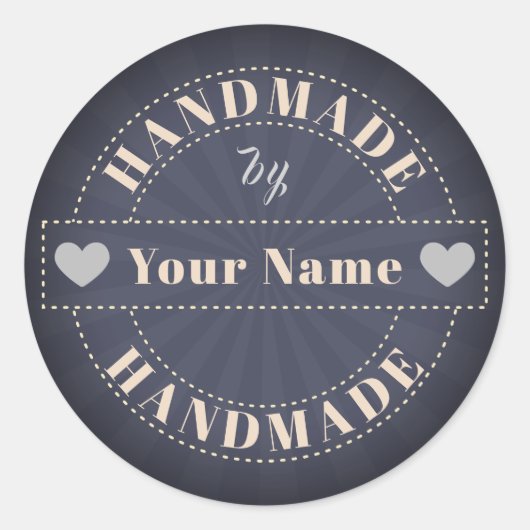 Handgemaakte Ronde Sticker (Voorkant)