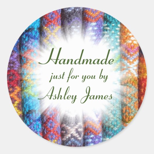 Handgemaakte Ronde Sticker (Voorkant)