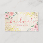 Handgemaakte Roos Roze Bath Body Candle Soap Visitekaartje (Voorkant)