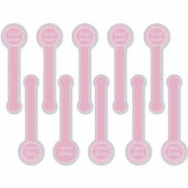 Handgemaakte roze en zwarte puddingafdichting  sticker (Voorkant)