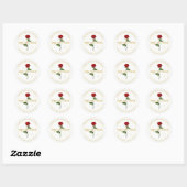 Handgemaakte rozenwas-smelt ronde sticker (Vel)
