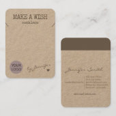 Handgemaakte rustieke natuurlijke papier Ketting h Visitekaartje (Voorkant / Achterkant)