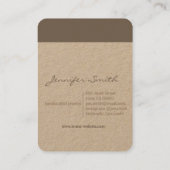 Handgemaakte rustieke natuurlijke papier Ketting h Visitekaartje (Achterkant)