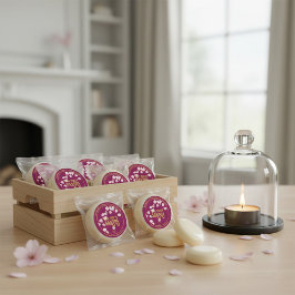 Handgemaakte Sakura-was-smelt ronde sticker