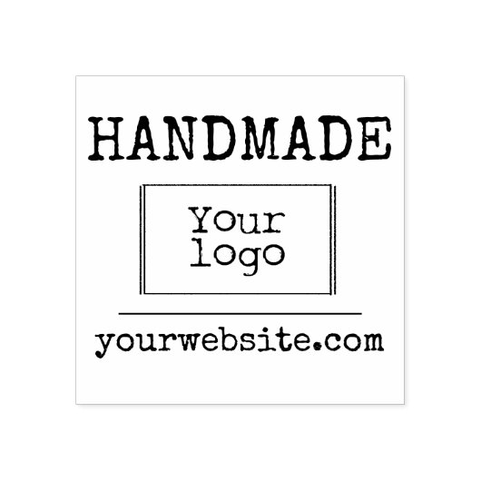 handgemaakte schrijfmachine | Inline Business Logo Rubberstempel (Afrduk)