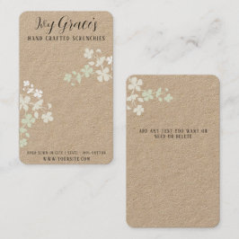 Handgemaakte scrunchiekaart visitekaartje