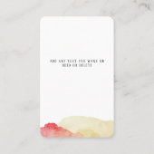 Handgemaakte scrunchiekaart visitekaartje (Achterkant)