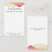 Handgemaakte scrunchiekaart visitekaartje (Voorkant / Achterkant)