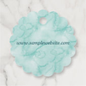 Handgemaakte sieraden blauw waterverf bedankjes labels (Achterkant)