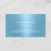 Handgemaakte sieraden Bright Diamond Modern Blauw Visitekaartje (Achterkant)