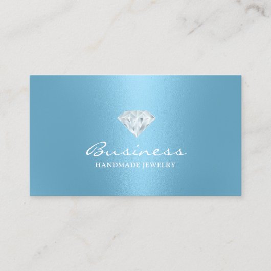 Handgemaakte sieraden Bright Diamond Modern Blauw Visitekaartje (Voorkant)