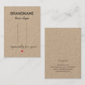 Handgemaakte sieraden Hart Rustieke Hair Clips Hou Visitekaartje (Voorkant / Achterkant)