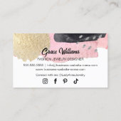 Handgemaakte sieraden ontwerper visitekaartje (Achterkant)