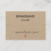 Handgemaakte sieraden Tiny Heart Rustic Armband Ho Visitekaartje (Voorkant)