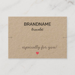 Handgemaakte sieraden Tiny Heart Rustic Armband Ho Visitekaartje