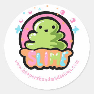 handgemaakte slipsjabloon logo ronde sticker