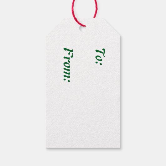 Handgemaakte sneeuwvlok Flurries - Heldergroen & W Cadeaulabel (Achterkant)