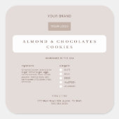 Handgemaakte Snoepjes Etiket | Home Bakkerij Brand (Voorkant)