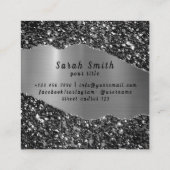 Handgemaakte snoepjes taart chocolade dessert bakk vierkante visitekaartje (Achterkant)