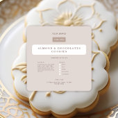 Handgemaakte snoepjes voedseletiket | Thuisbakkeri Vierkante Sticker