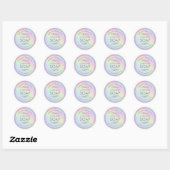 Handgemaakte Soap Making Lavender Pastel Holograph Ronde Sticker (Vel)