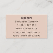 Handgemaakte sociale media baking Sweet Behandelt  Visitekaartje (Achterkant)